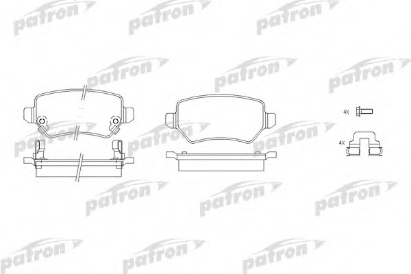 Купить pbp1521 PATRON Комплект тормозных колодок, дисковый тормоз в интернет-магазине Ravta – самая низкая цена