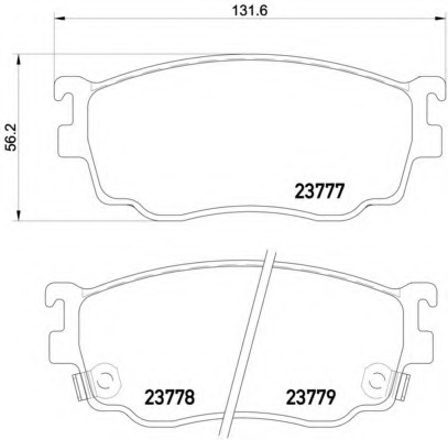 2377701 Textar Комплект тормозных колодок, дисковый тормоз