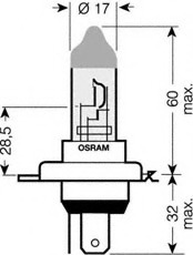 64193ult-hcb OSRAM Лампа накаливания, фара дальнего света; Лампа накаливания, основная фара; Лампа накаливания, противотуманная фара; Лампа накаливани