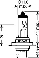 64210ULT OSRAM Лампа накаливания, фара дальнего света; Лампа накаливания, основная фара; Лампа накаливания, противотуманная фара; Лампа накаливания, основна