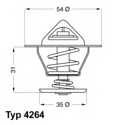 4264.84D Wahler Термостат, охлаждающая жидкость