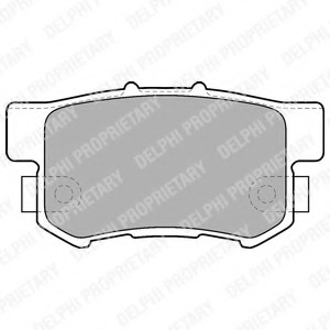 LP1507 Delphi Комплект тормозных колодок, дисковый тормоз