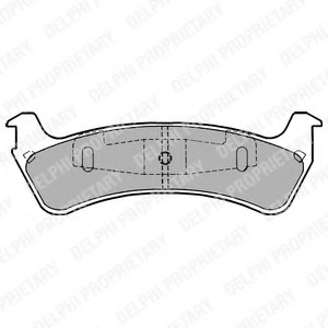 LP1635 Delphi Комплект тормозных колодок, дисковый тормоз