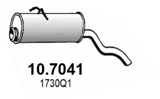 10.7041 ASSO Глушитель выхлопных газов конечный