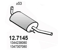 12.7145 ASSO Глушитель выхлопных газов конечный