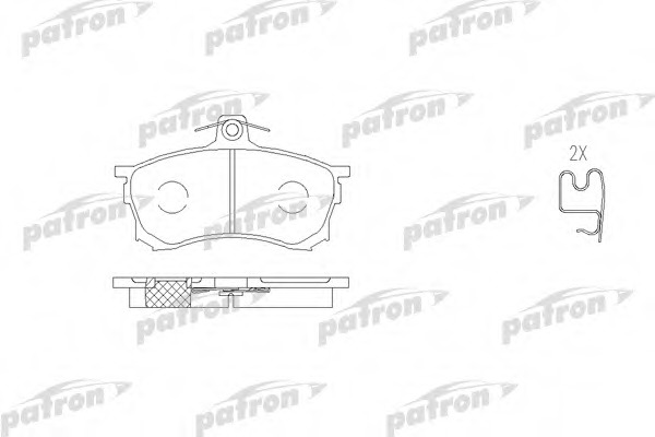 pbp1092 PATRON Комплект тормозных колодок, дисковый тормоз