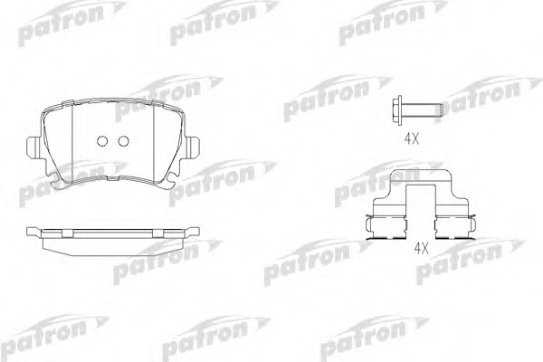 Купить pbp1636 PATRON Комплект тормозных колодок, дисковый тормоз в интернет-магазине Ravta – самая низкая цена
