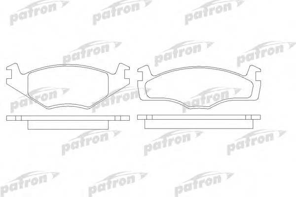 pbp419 PATRON Комплект тормозных колодок, дисковый тормоз