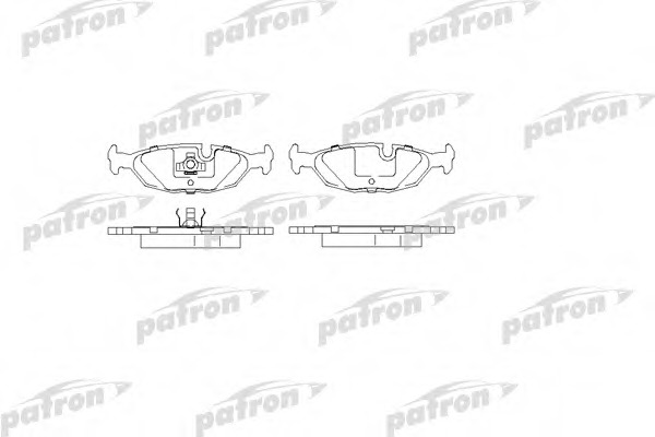 Купить pbp562 PATRON Комплект тормозных колодок, дисковый тормоз в интернет-магазине Ravta – самая низкая цена