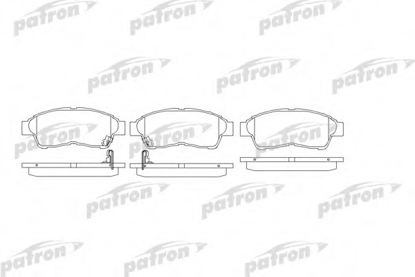 pbp867 PATRON Комплект тормозных колодок, дисковый тормоз