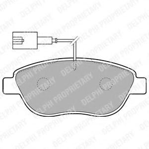 LP1721 Delphi Комплект тормозных колодок, дисковый тормоз