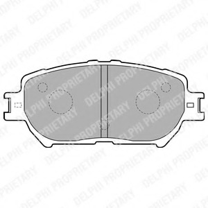 LP1738 Delphi Комплект тормозных колодок, дисковый тормоз