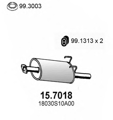 Купить 15.7018 ASSO Глушитель выхлопных газов конечный в интернет-магазине Ravta – самая низкая цена