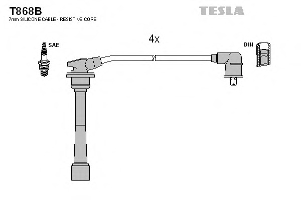 Купить t868b TESLA Комплект проводов зажигания в интернет-магазине Ravta – самая низкая цена
