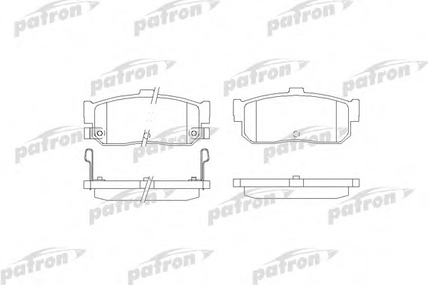 pbp1104 PATRON Комплект тормозных колодок, дисковый тормоз