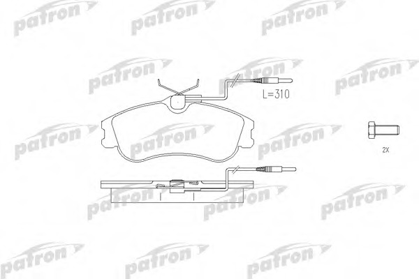 Купить pbp1477 PATRON Комплект тормозных колодок, дисковый тормоз в интернет-магазине Ravta – самая низкая цена