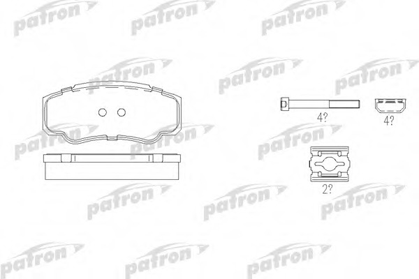 Купить pbp1480 PATRON Комплект тормозных колодок, дисковый тормоз в интернет-магазине Ravta – самая низкая цена