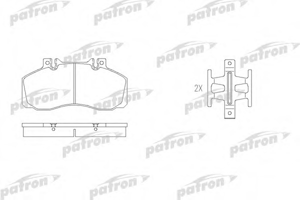 pbp501 PATRON Комплект тормозных колодок, дисковый тормоз