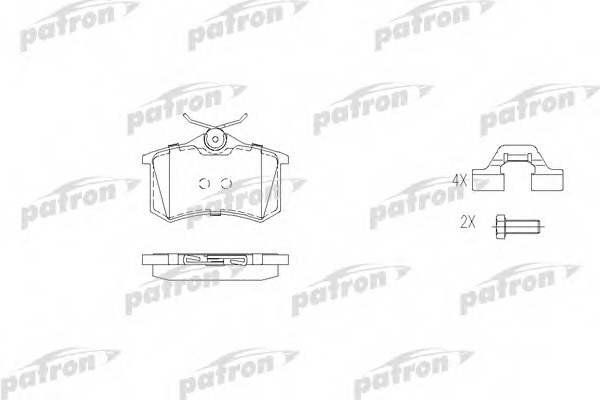 pbp541 PATRON Комплект тормозных колодок, дисковый тормоз