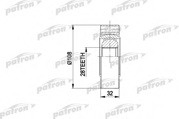 Купить pcv3016 PATRON Шарнирный комплект, приводной вал в интернет-магазине Ravta – самая низкая цена