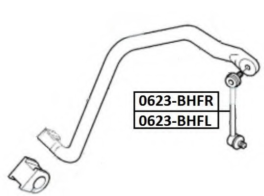 0623-bhfr FEBEST Тяга / стойка, стабилизатор