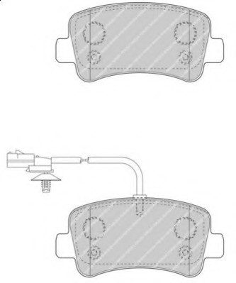 FVR4348 FERODO Комплект тормозных колодок, дисковый тормоз
