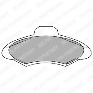 LP1139 Delphi Комплект тормозных колодок, дисковый тормоз