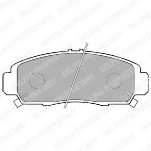 LP1704 Delphi Комплект тормозных колодок, дисковый тормоз