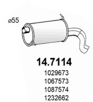 Купить 14.7114 ASSO Глушитель выхлопных газов конечный в интернет-магазине Ravta – самая низкая цена