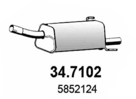 Купить 34.7102 ASSO Глушитель выхлопных газов конечный в интернет-магазине Ravta – самая низкая цена
