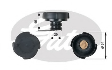 RC204 GATES Крышка, резервуар охлаждающей жидкости