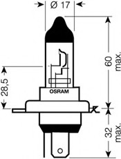 64193nbu-hcb OSRAM Лампа накаливания, фара дальнего света; Лампа накаливания, основная фара; Лампа накаливания, противотуманная фара; Лампа накаливани