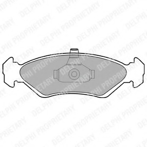 LP1603 Delphi Комплект тормозных колодок, дисковый тормоз