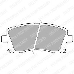 LP1663 Delphi Комплект тормозных колодок, дисковый тормоз