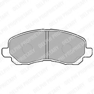 LP1684 Delphi Комплект тормозных колодок, дисковый тормоз