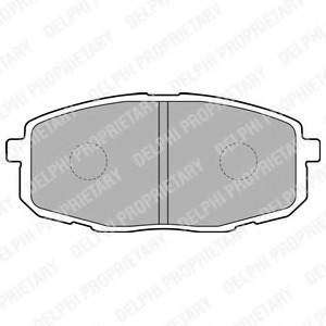 LP1819 Delphi Комплект тормозных колодок, дисковый тормоз