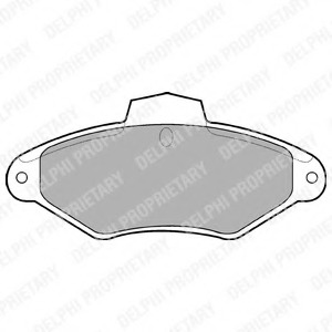 LP787 Delphi Комплект тормозных колодок, дисковый тормоз