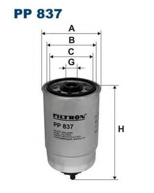 Купить PP837 Топливный фильтр в интернет-магазине Ravta – самая низкая цена