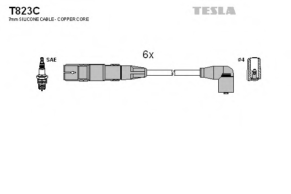 Купить t823c TESLA Комплект проводов зажигания в интернет-магазине Ravta – самая низкая цена