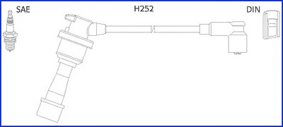 134480 HUCO Комплект проводов зажигания