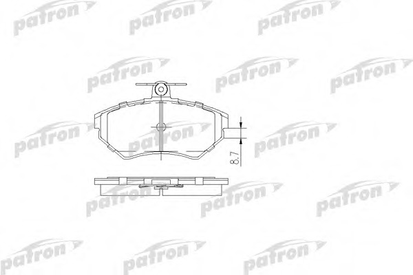pbp1312 PATRON Комплект тормозных колодок, дисковый тормоз