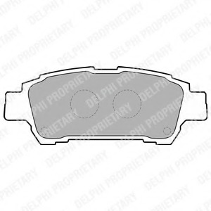 LP1710 Delphi Комплект тормозных колодок, дисковый тормоз