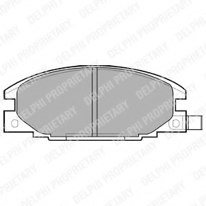 LP629 Delphi Комплект тормозных колодок, дисковый тормоз