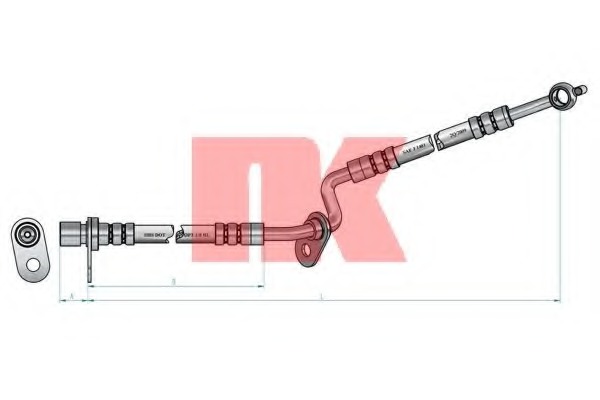 853259 NK Тормозной шланг