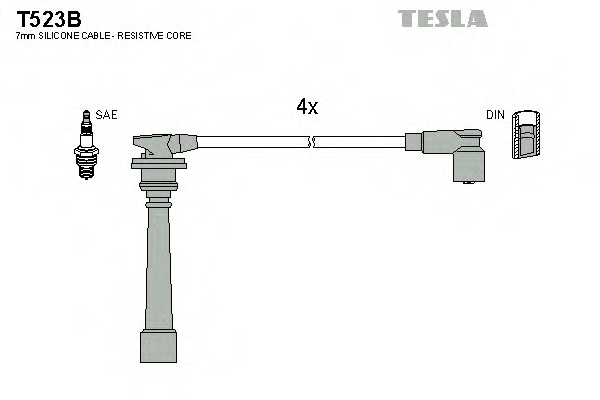 Купить t523b TESLA Комплект проводов зажигания в интернет-магазине Ravta – самая низкая цена