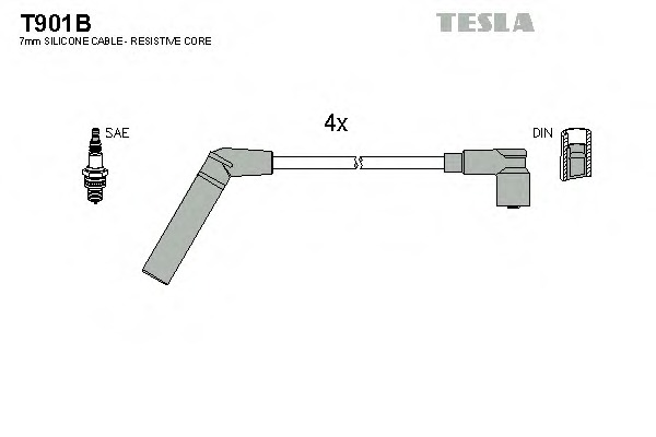 Купить t901b TESLA Комплект проводов зажигания в интернет-магазине Ravta – самая низкая цена