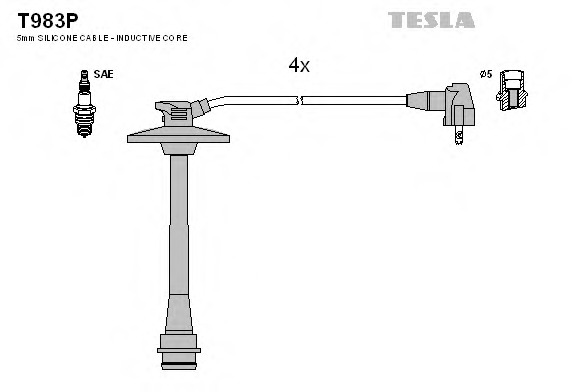 Купить t983p TESLA Комплект проводов зажигания в интернет-магазине Ravta – самая низкая цена