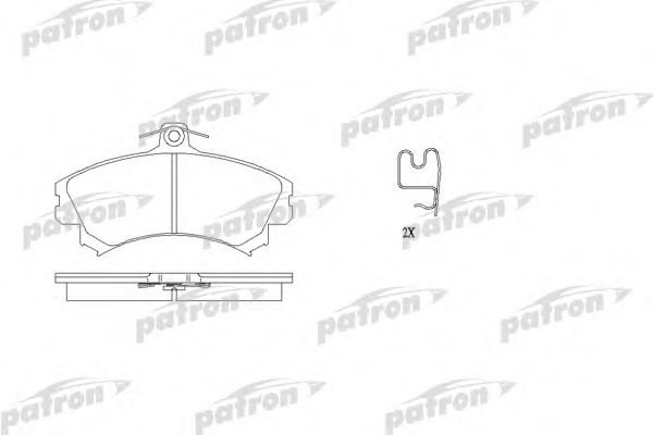 pbp1093 PATRON Комплект тормозных колодок, дисковый тормоз