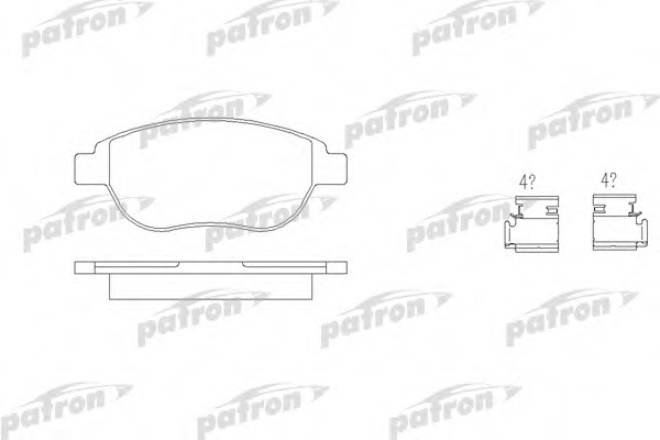 pbp1476 PATRON Комплект тормозных колодок, дисковый тормоз