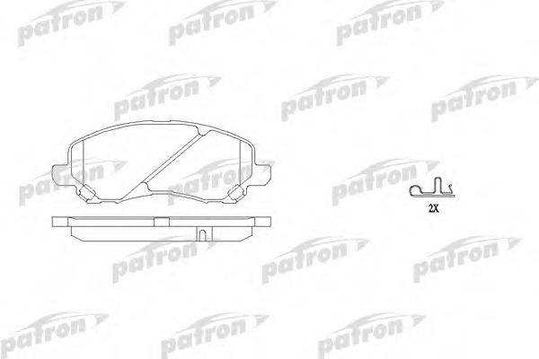 pbp1621 PATRON Комплект тормозных колодок, дисковый тормоз
